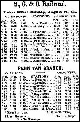 Schedule 
SG&C 1885